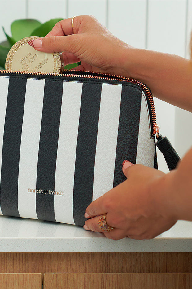 Vanity Toiletries Bag Trailing Natives/Stripe - Annabel Trends main image 0