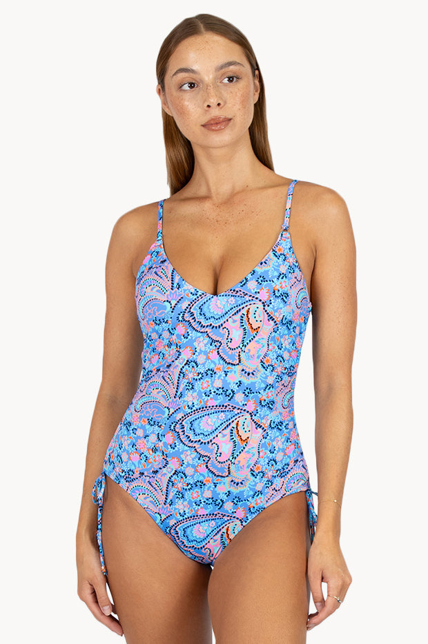 Baku South Beach Ruched Side Tie One Piece Swimwear Galore AU