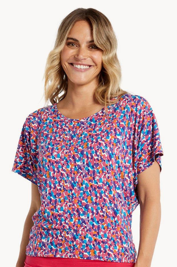 Maui Tee by Betty Basics - Navy/White Stripe