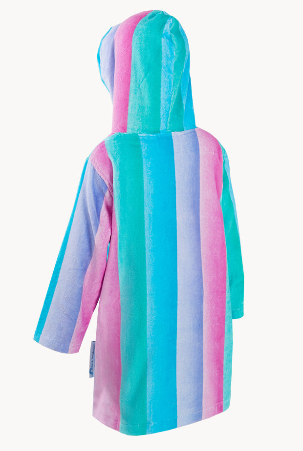 Kids Petal Splash Hooded Towel Robe 5-7Y