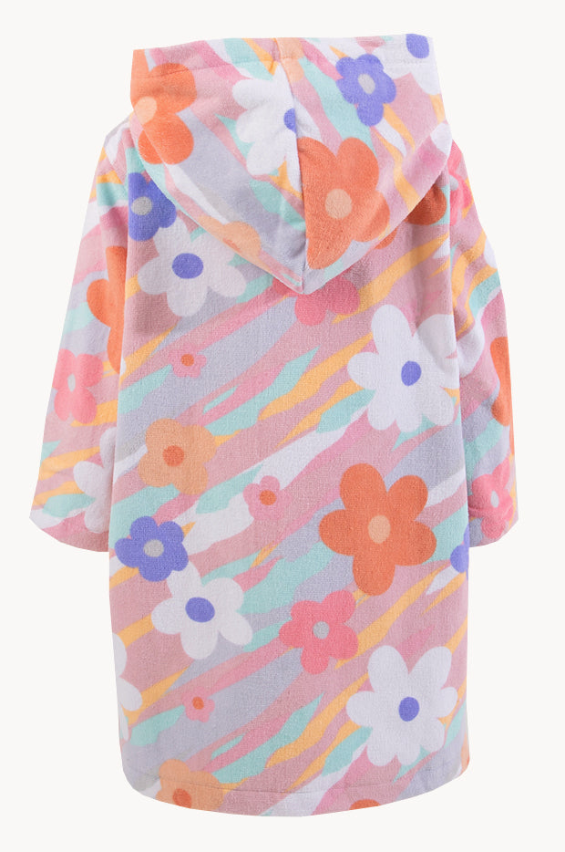 Back Beach Co Kids Petal Splash Hooded Towel Robe 57Y Swimwear Galore US