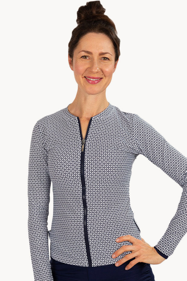 Babes In The Shade Mamiko Long Sleeve Suntop Swimwear Galore AU