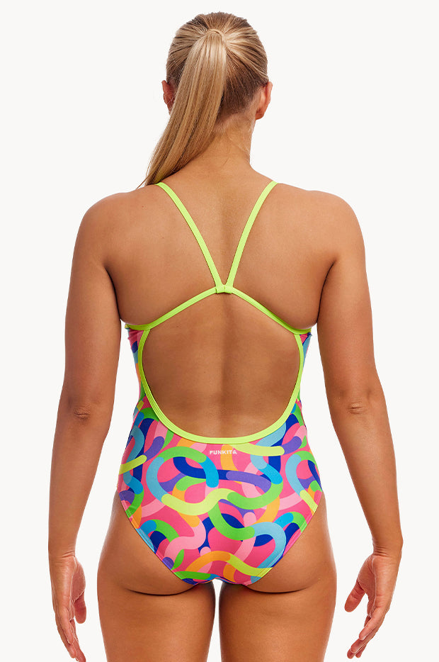 Curly Wurly Single Strap One Piece Swimwear Galore