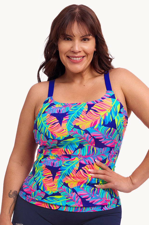 Headlights Scoop Neck Tankini Separate main image 1