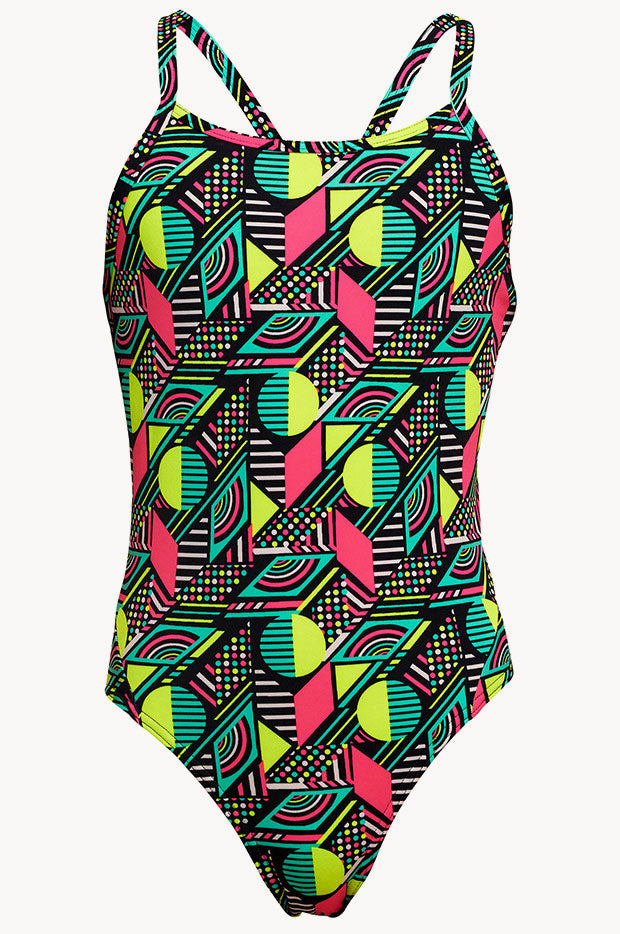 Funkita Girls Dot Matrix Diamond Back One Piece Swimwear Galore AU