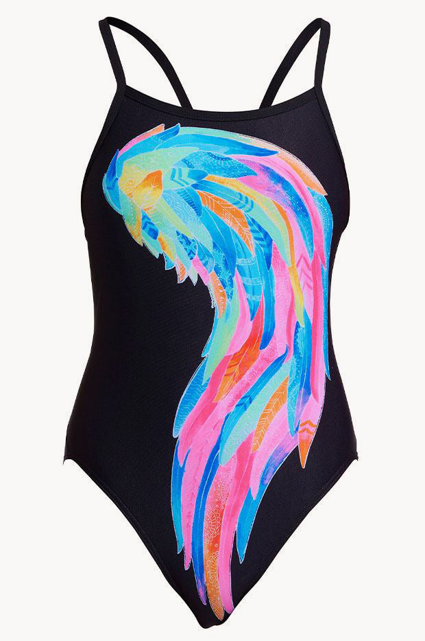 Girls Icarus Wings Diamond Back One Piece