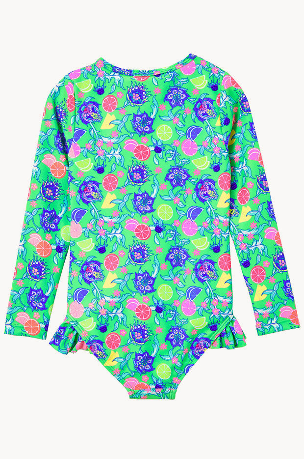 Milky Girls Peacock Long Sleeve Sunsuit Swimwear Galore AU