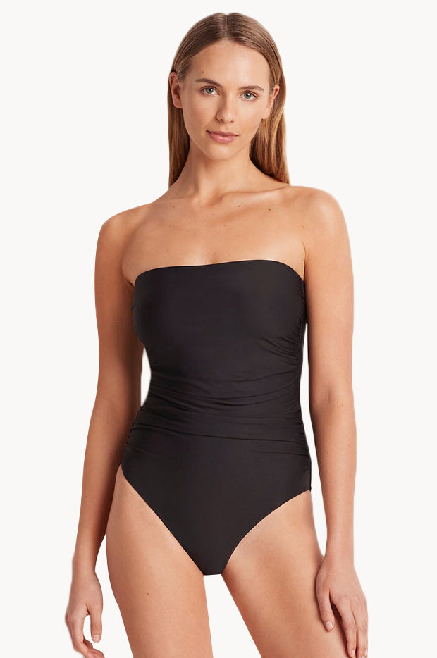 Lulu Ruched Bandeau One Piece