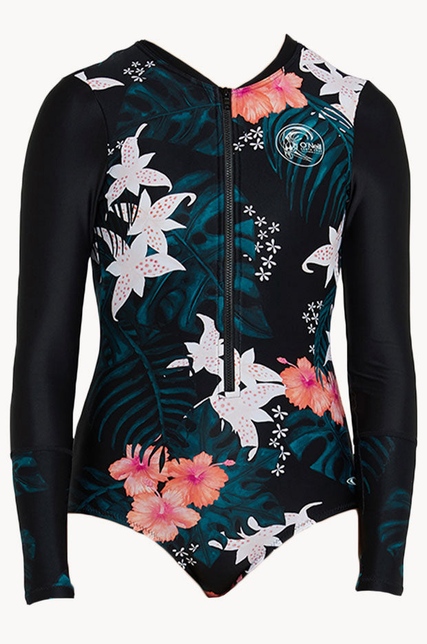 Giava Ruched Long Sleeve Sunsuit