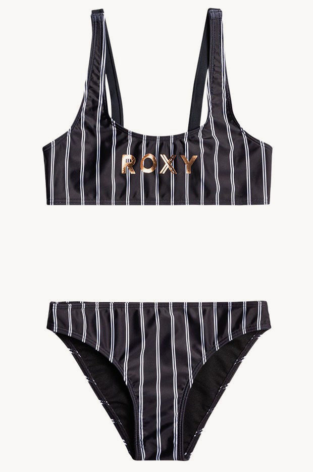 Girls Stripe Swim For Good Time Crop Set Swimwear Galore