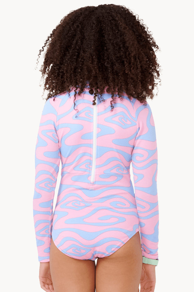 Girls Cosmic Long Sleeve Sunsuit