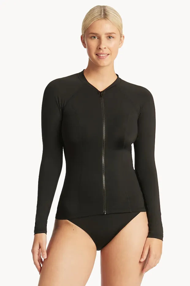 Essentials Long Sleeve Zip Suntop