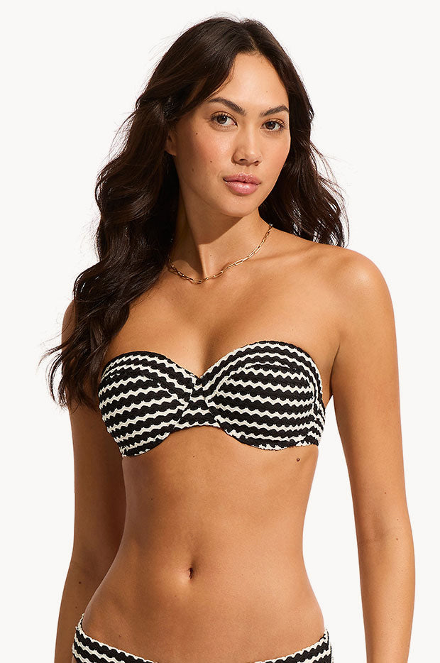 Seafolly Mesh Effect Bustier Bra Swimwear Galore AU