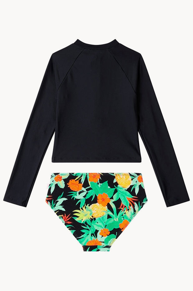 Girls Sun And Swell Crop Suntop Set