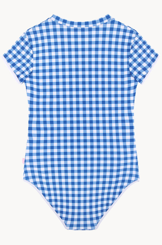Girls Active Floral Long Sleeve Sunsuit