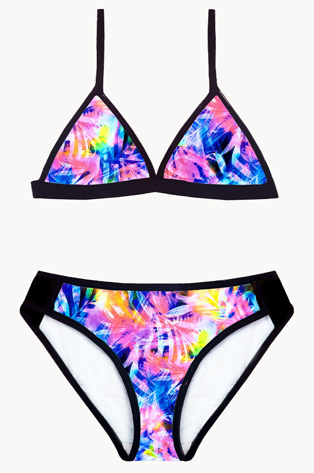 Salty Ink Girls Sugar Palm Tri Set Swimwear Galore US