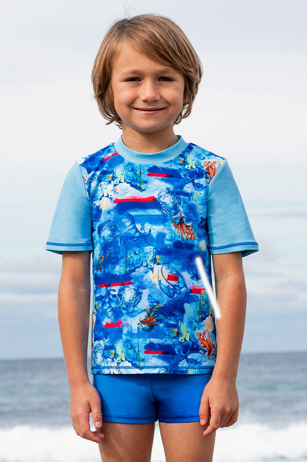 Toddler Boys Heats Omni Short Sleeve Suntop