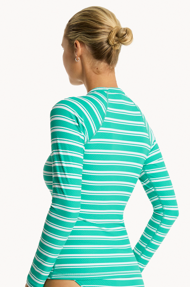 Sea Level Biarritz Long Sleeve Suntop Evergreen Swimwear Galore AU