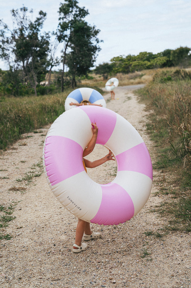 Mini Tube Pool Ring - Olive  Stripe