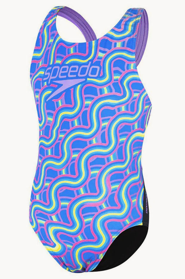 Speedo Girls Leaderback Openback One Piece Swimwear Galore Au