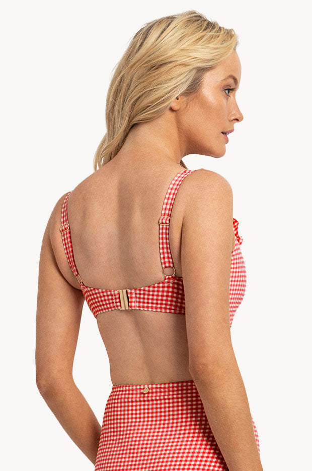 Check In E Cup High Apex Frill Bra