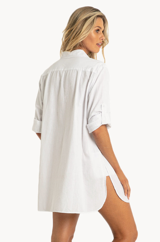 Sunseeker Plain Mystic Button Through Shirt Swimwear Galore AU