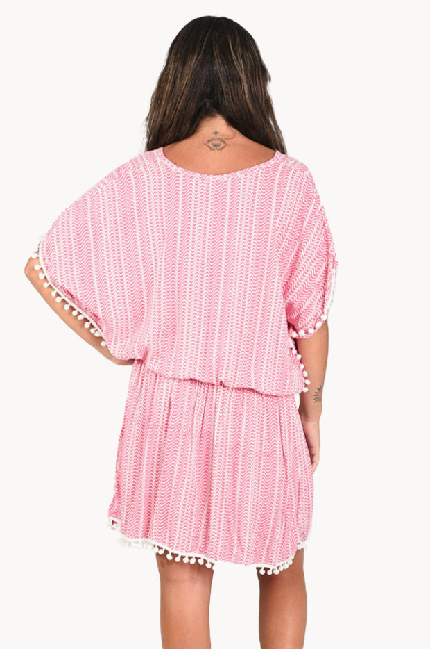 Lara Girls' Beach Kaftan in Pink