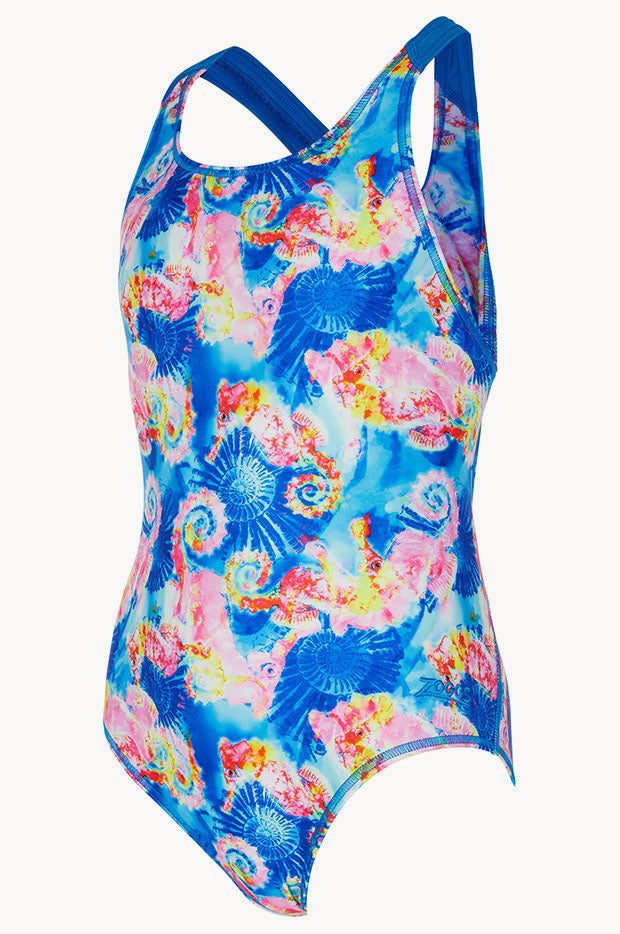 Zoggs Girls Aqua Pony Flyback One Piece Swimwear Galore AU
