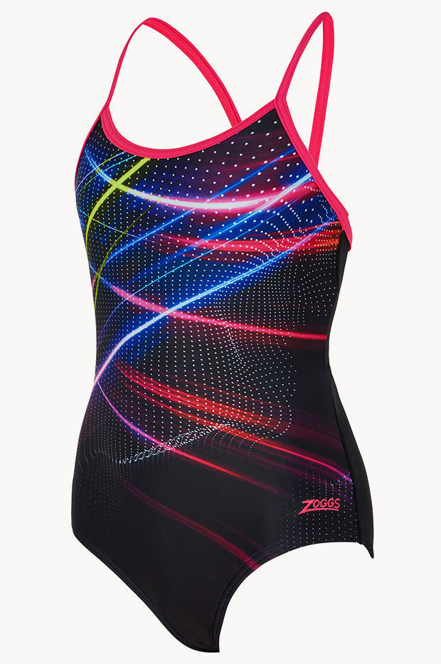 Zoggs Girls Laserbeam Sprintback One Piece Swimwear Galore AU