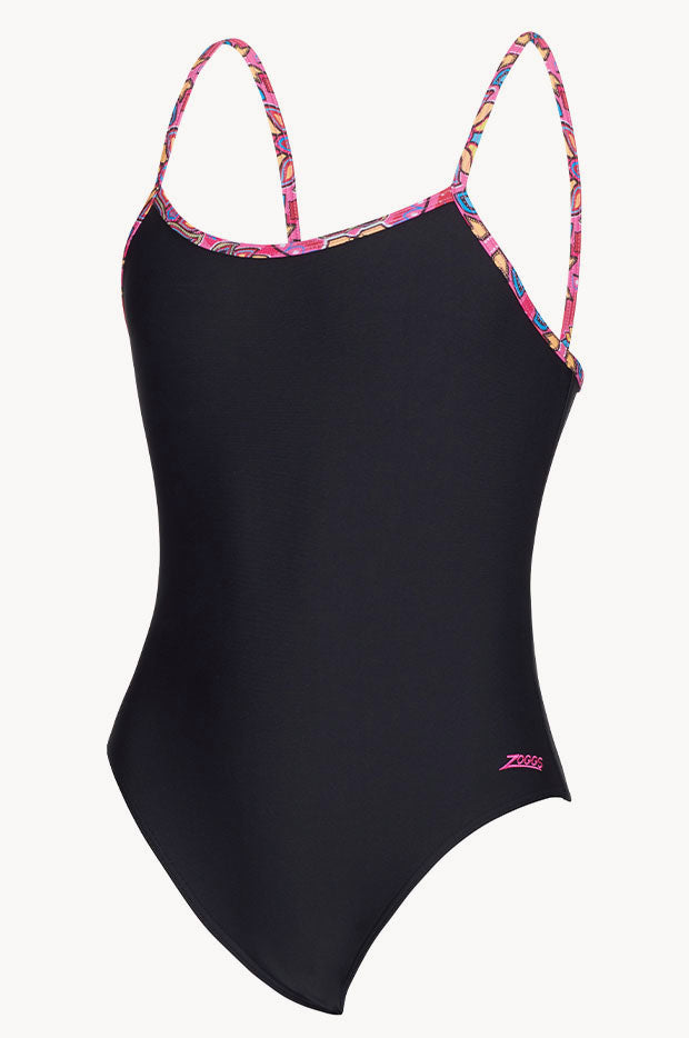 Zoggs Girls Zanzibar Trim Classicback One Piece Swimwear Galore AU