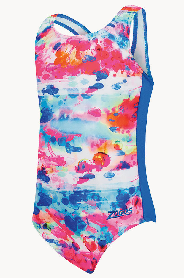 Zoggs Girls Sea Wash Actionback One Piece Swimwear Galore US