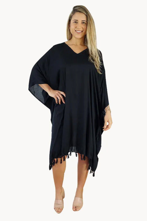 V-Neck Beach Sun Protection Swimsuit Cover-Up