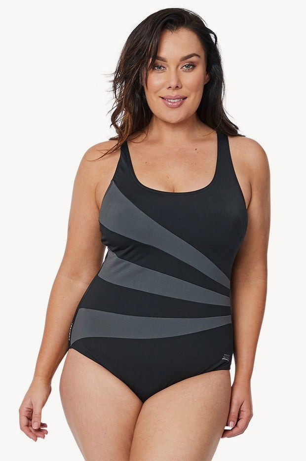 Costume Piscina Jaked Donna Zoggs Cable Zipped Hi Neck Costume