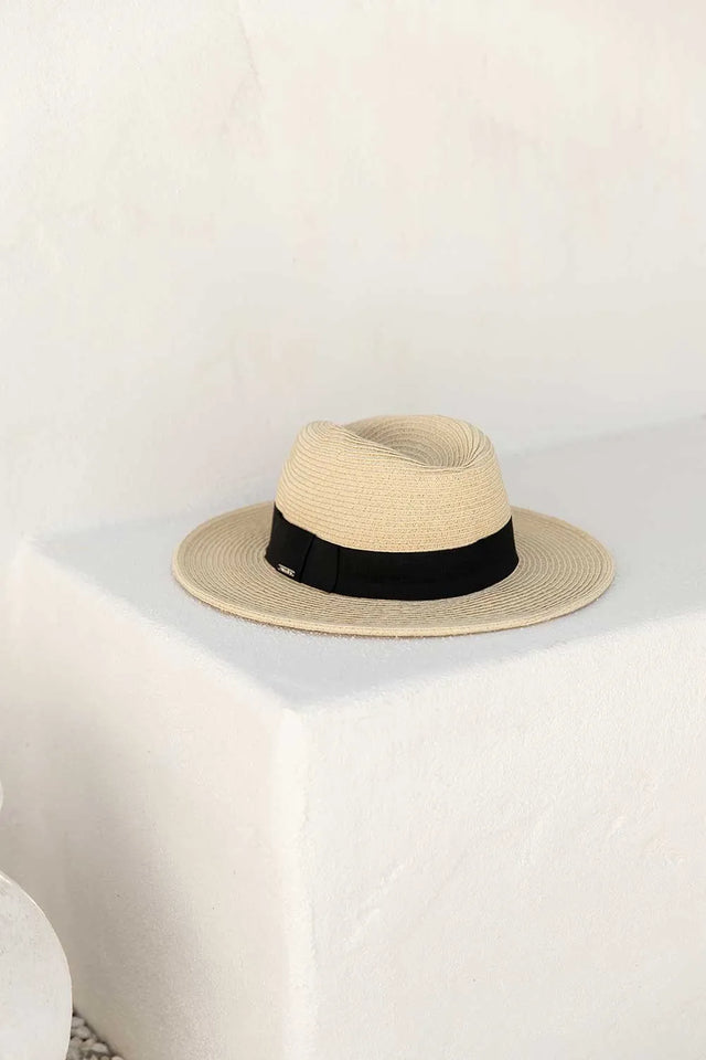 Paper Black Band South Beach Hat