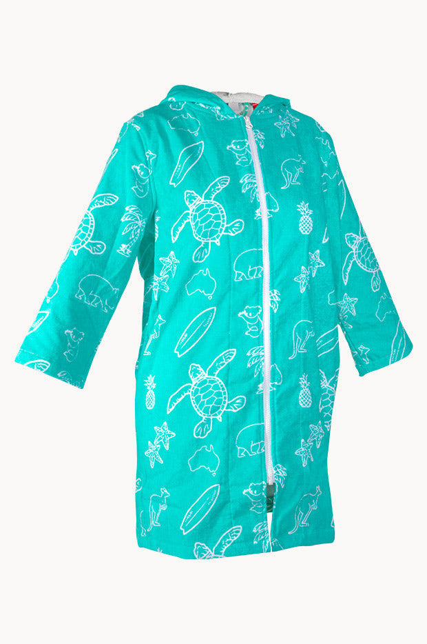 Kids Island Sand Hooded Towelling Robe 7-11Y main image 0
