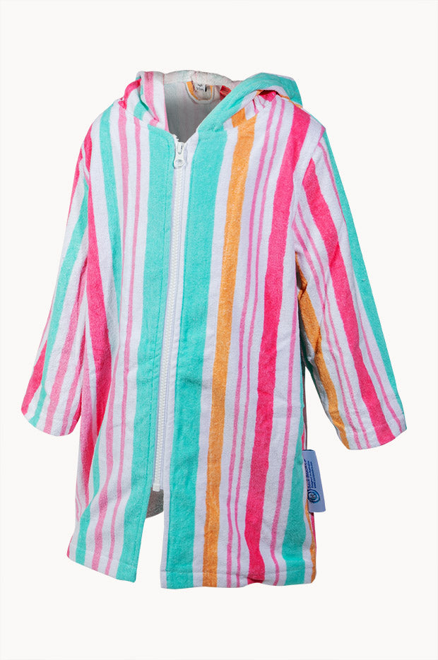 Kids Hawaiian Stripe Hooded Towel Robe 3-5Y