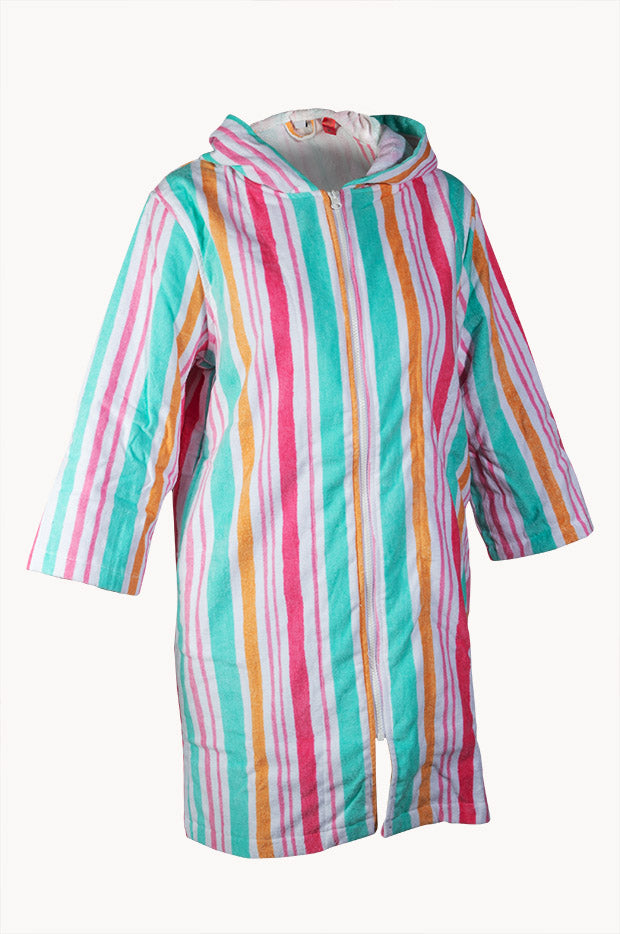 Hawaiian Stripe Hooded Towel Robe M/L