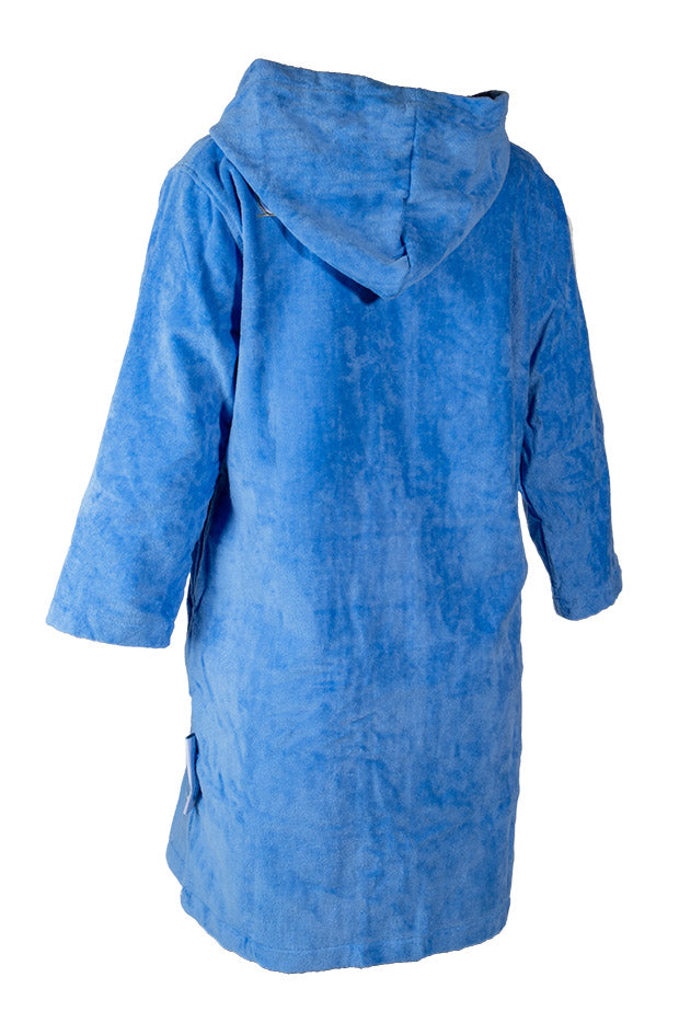 Back Beach Co Blue Riptide Hooded Towel Robe L/XL Blue