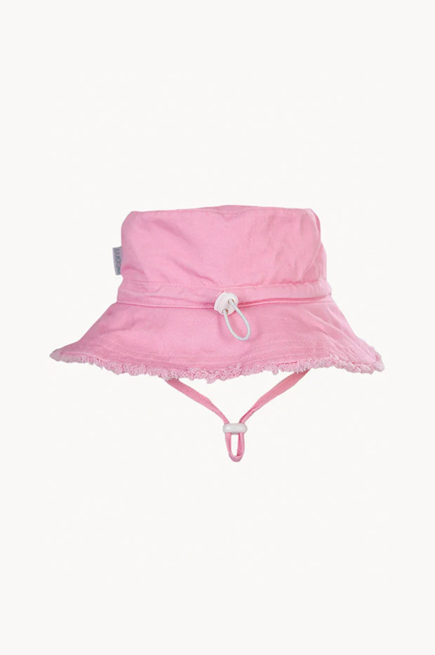 Girls Frayed Bucket Hat