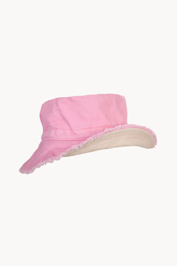 Girls Frayed Bucket Hat