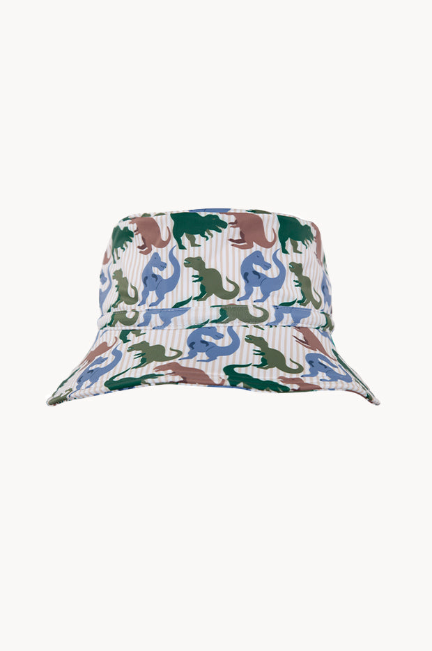 Boys T-Rex Wide Brim Swim Hat