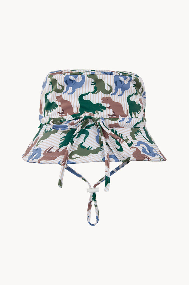 Boys T-Rex Wide Brim Swim Hat