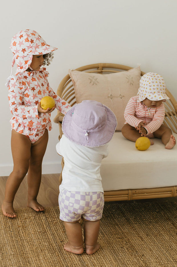 Girls Frayed Bucket Hat