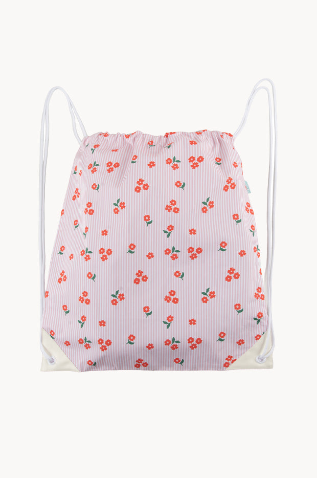 Striped Posy Swim Bag