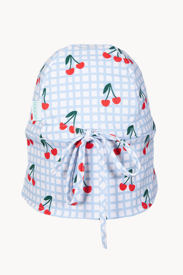Girls Cherry Checks Swim Flap Cap