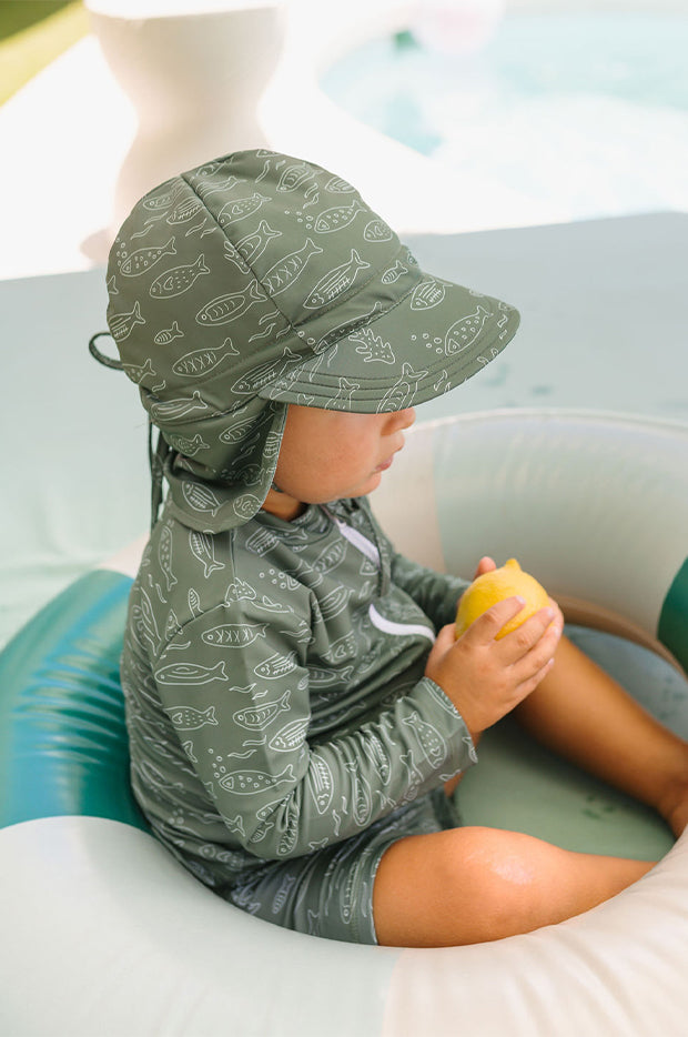 Boys School Of Fish Swim Flap Cap