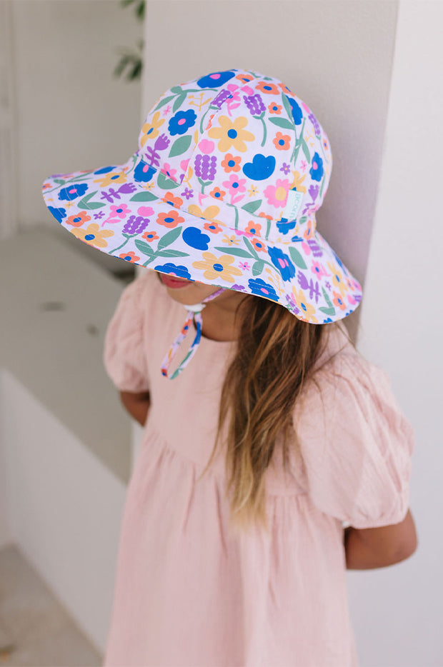 Girls Petal Pop Wide Brim Sunhat