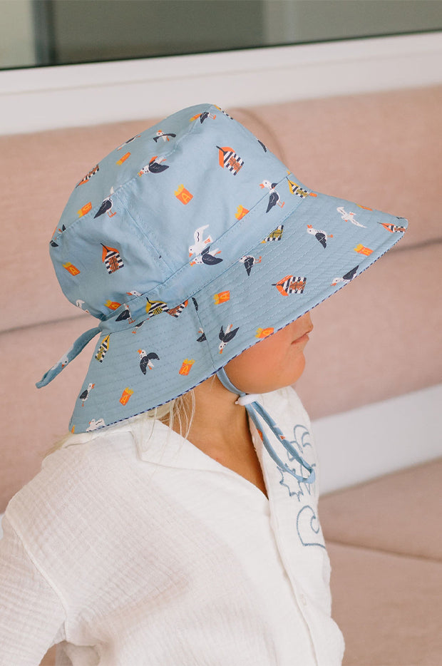 Boys Seagulls Wide Brim Bucket Hat
