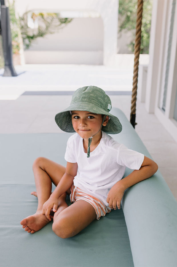 Boys School Of Fish Wide Brim Bucket Hat