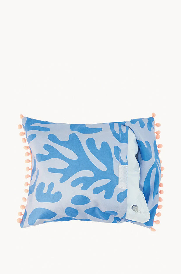 Blue Coral Beach Pillow
